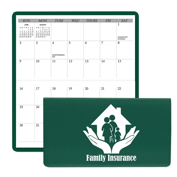 Green color option for Horizontal Monthly Pocket Planners