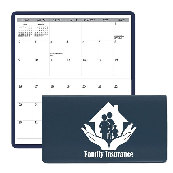 Navy Blue color option for Horizontal Monthly Pocket Planners
