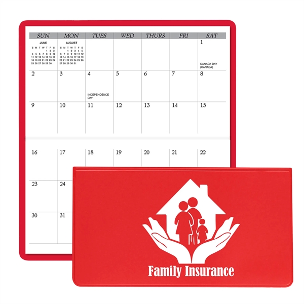 Red color option for Horizontal Monthly Pocket Planners