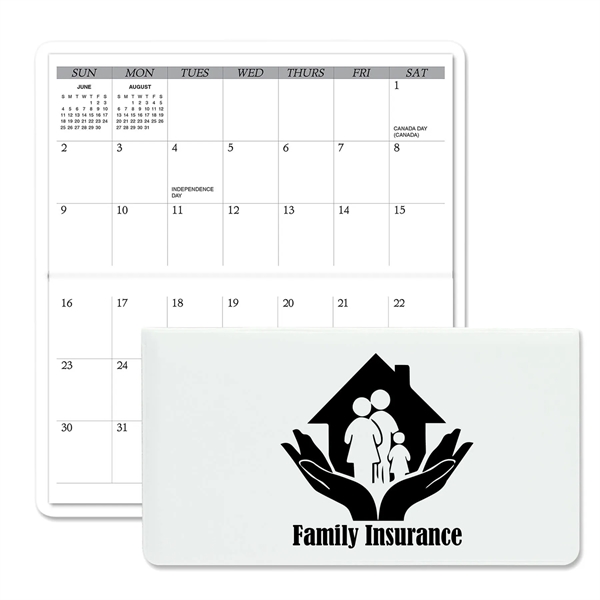 White color option for Horizontal Monthly Pocket Planners