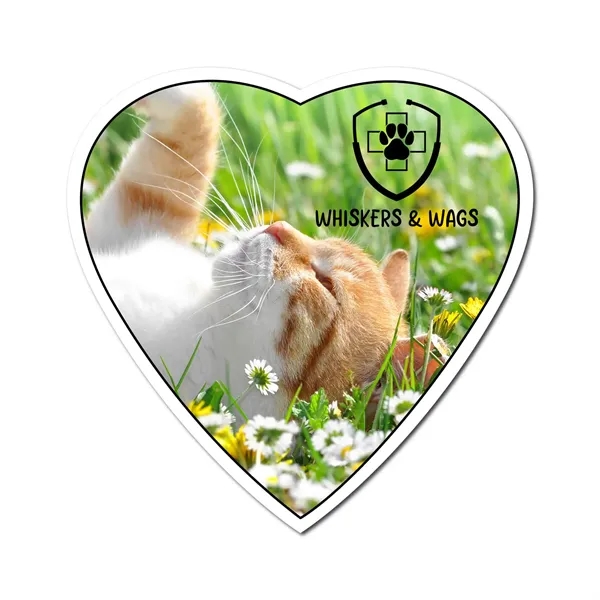 White color option for Heart 4" X 4" Note Keeper™ Magnet 20 Mil