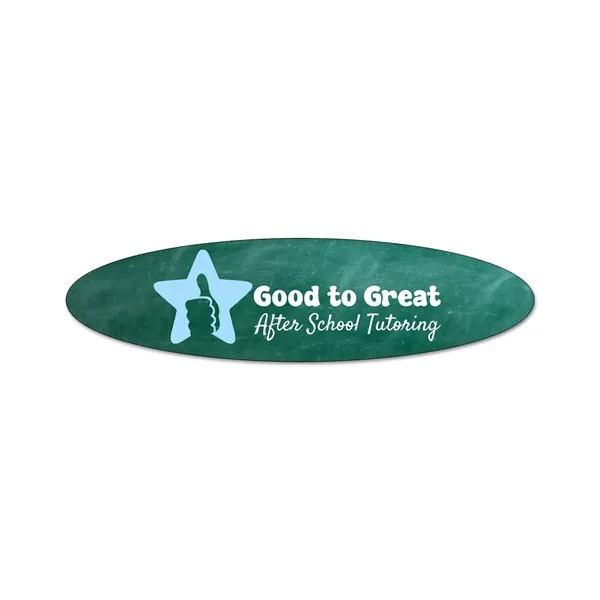 White color option for Oval 1.25" X 4.75" Note Keeper™ Magnet 20 Mil