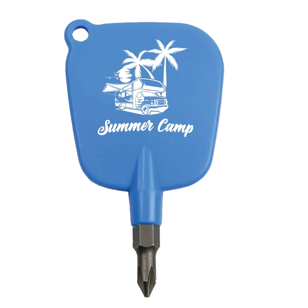 Bright Blue color option for Reversible 3/16" Flat Tip   #1 Phillips Blade Screwdriver