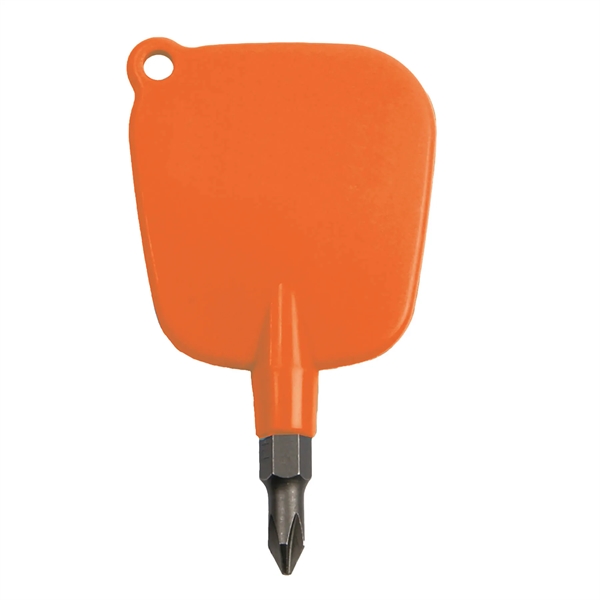 Orange color option for Reversible 3/16" Flat Tip   #1 Phillips Blade Screwdriver