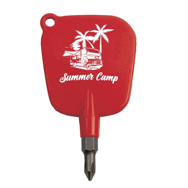 Red color option for Reversible 3/16" Flat Tip   #1 Phillips Blade Screwdriver