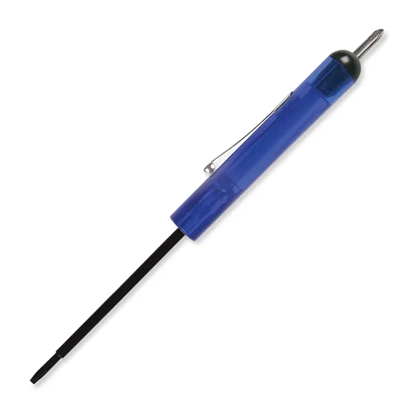 Translucent Blue color option for Pocket Screwdriver Tech Blade + #0 Phillips Top