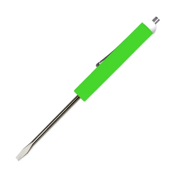Fluorescent Green color option for Pocket Screwdriver 1/8" Flat Tip Blade + Magnet Top