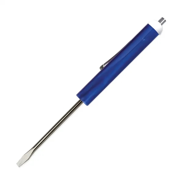 Metallic Blue color option for Pocket Screwdriver 1/8" Flat Tip Blade + Magnet Top