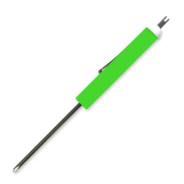 Fluorescent Green color option for Pocket Screwdriver #0 Phillips Blade + Valve Stem Top