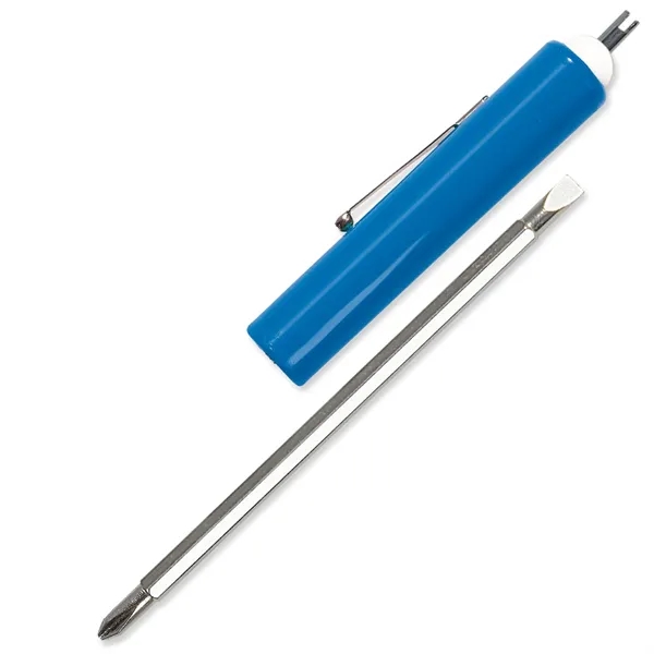Bright Blue color option for Jumbo Pocket Screwdriver Reversible Flat Blade + Valve Stem