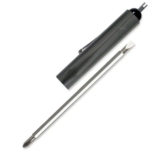 Gunmetal color option for Jumbo Pocket Screwdriver Reversible Flat Blade + Valve Stem