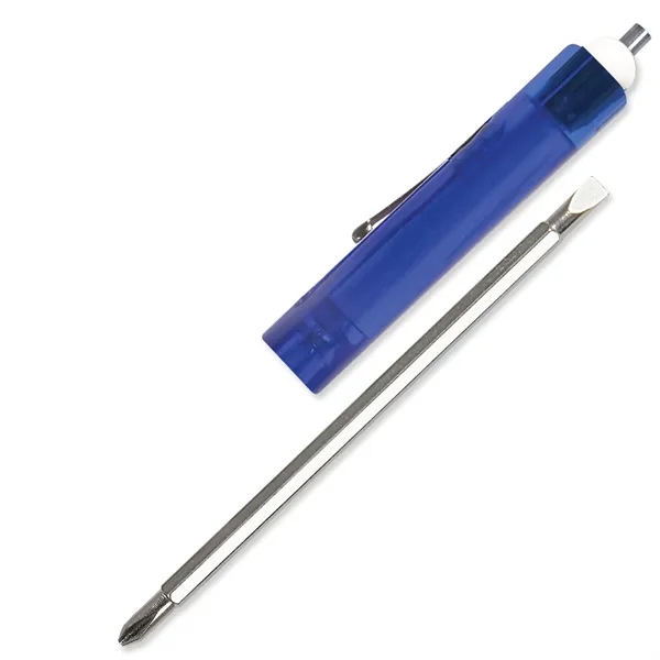 Translucent Blue color option for Jumbo Pocket Screwdriver Reversible Flat Blade + Magnet