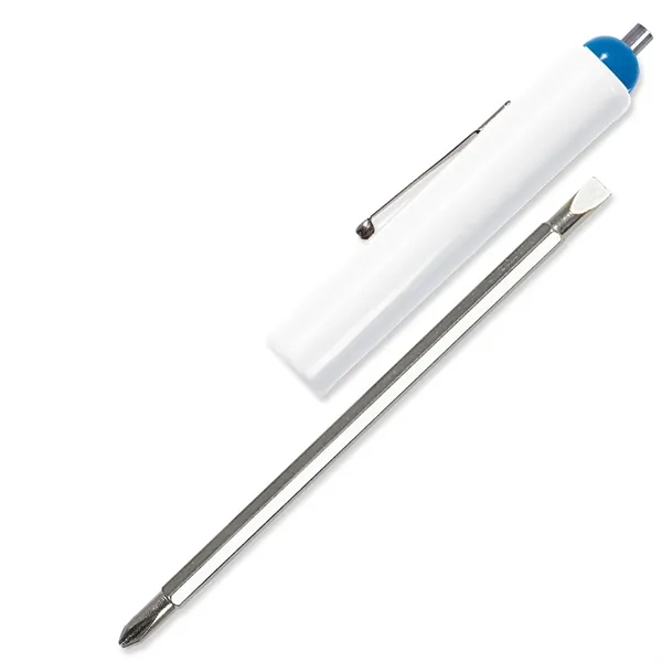 White color option for Jumbo Pocket Screwdriver Reversible Flat Blade + Magnet