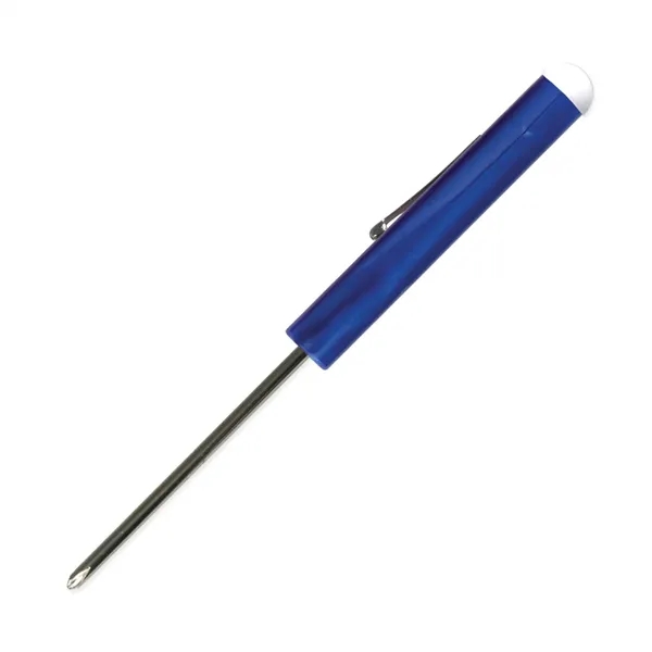 Metallic Blue color option for Pocket Screwdriver #0 Phillips Blade + Button Top