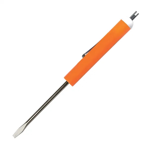 Orange color option for Pocket Screwdriver 1/8" Flat Blade + Valve Stem Top