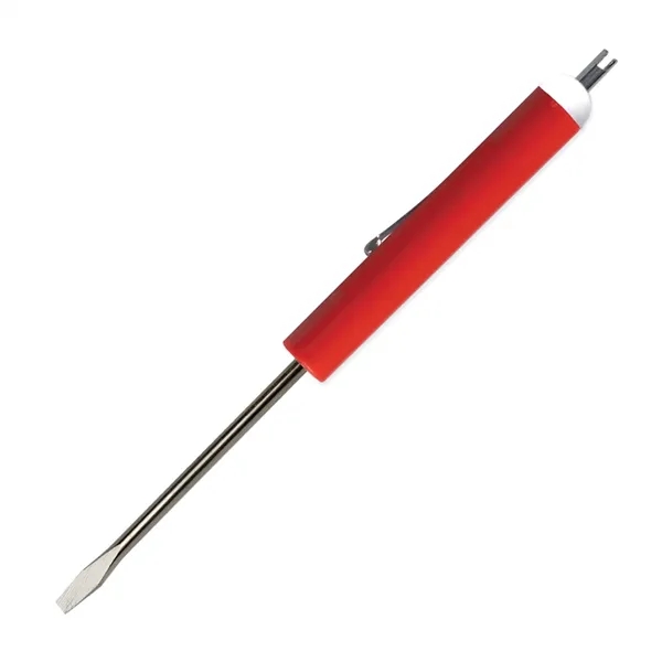 Red color option for Pocket Screwdriver 1/8" Flat Blade + Valve Stem Top