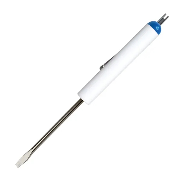 White color option for Pocket Screwdriver 1/8" Flat Blade + Valve Stem Top
