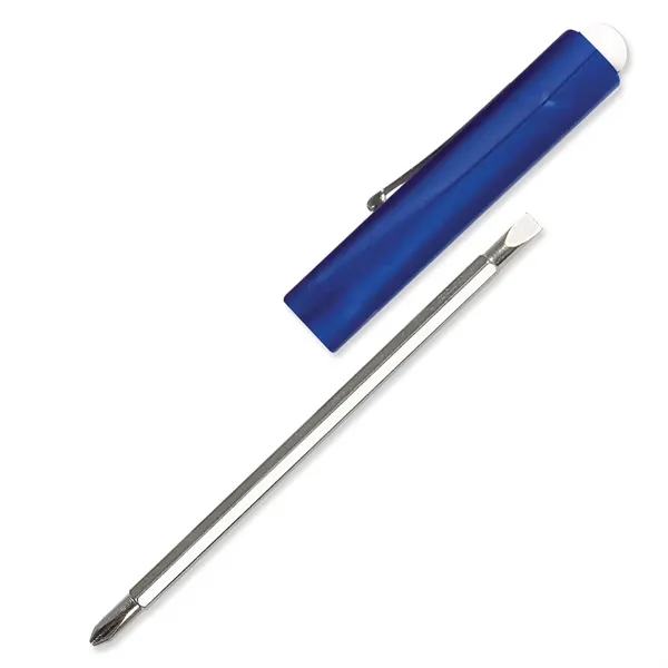Metallic Blue color option for Jumbo Pocket Screwdriver Reversible Flat Blade + Button