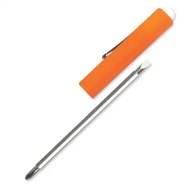 Orange color option for Jumbo Pocket Screwdriver Reversible Flat Blade + Button