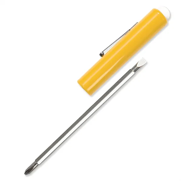 Yellow color option for Jumbo Pocket Screwdriver Reversible Flat Blade + Button