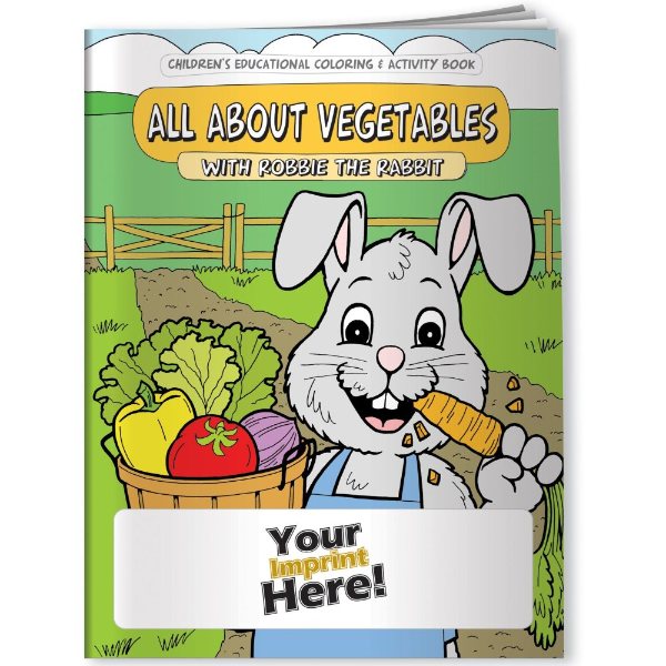 Multicolor color option for Coloring Book   All About Vegetables With Robbie Rabbit