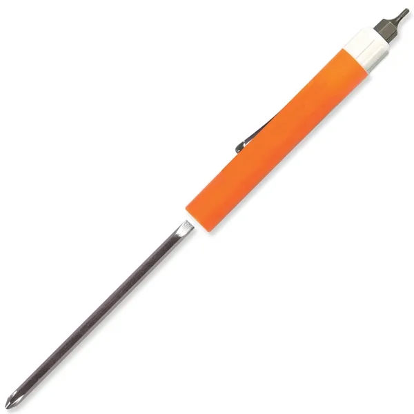 Orange color option for Pocket Screwdriver Reversible Flat Blade + Hex Bit Top
