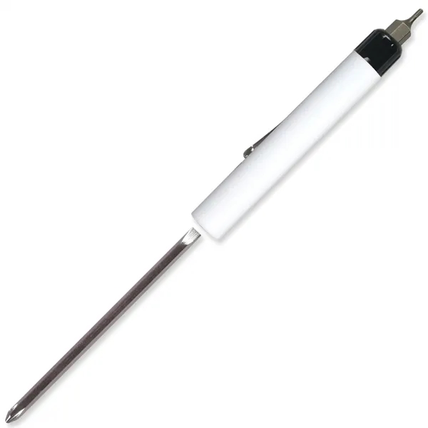 White color option for Pocket Screwdriver Reversible Flat Blade + Hex Bit Top