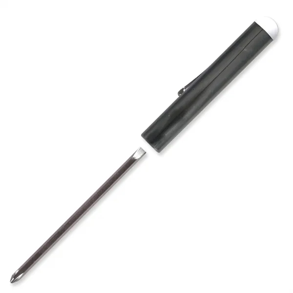Gunmetal color option for Pocket Screwdriver Reversible Flat Blade + Button Top