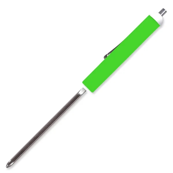 Fluorescent Green color option for Pocket Screwdriver Reversible Flat Blade + Magnet Top