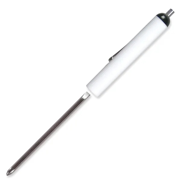 White color option for Pocket Screwdriver Reversible Flat Blade + Magnet Top