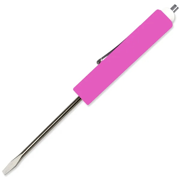 Pink color option for Jumbo Pocket Screwdriver 1/8" Flat Tip Blade + Magnet Top