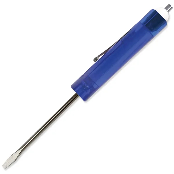 Translucent Blue color option for Jumbo Pocket Screwdriver 1/8" Flat Tip Blade + Magnet Top