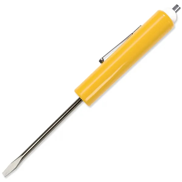 Yellow color option for Jumbo Pocket Screwdriver 1/8" Flat Tip Blade + Magnet Top