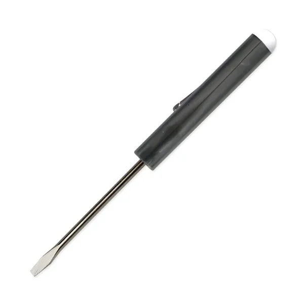 Gunmetal color option for Pocket Screwdriver 1/8" Flat Tip Blade + Button Top