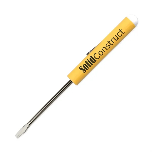 Yellow color option for Pocket Screwdriver 1/8" Flat Tip Blade + Button Top