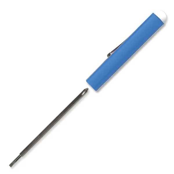 Bright Blue color option for Pocket Screwdriver Reversible Tech Blade + Button Top