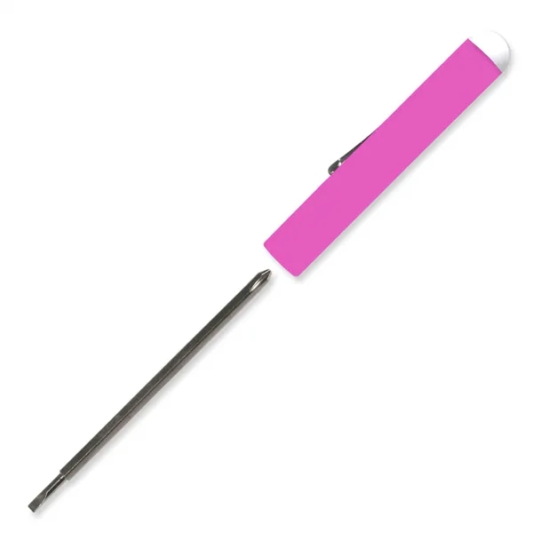 Pink color option for Pocket Screwdriver Reversible Tech Blade + Button Top