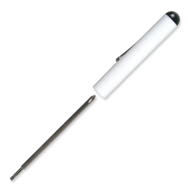 White color option for Pocket Screwdriver Reversible Tech Blade + Button Top