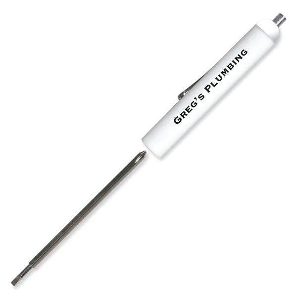 White color option for Pocket Screwdriver Reversible Tech Blade + Magnet Top