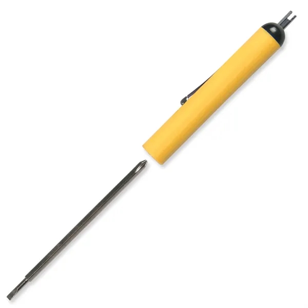 Yellow color option for Pocket Screwdriver Reversible Tech Blade + Valve Stem Top