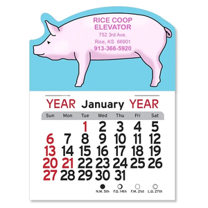 Photo of Adhesive Peel N Stick® Calendar   Pig