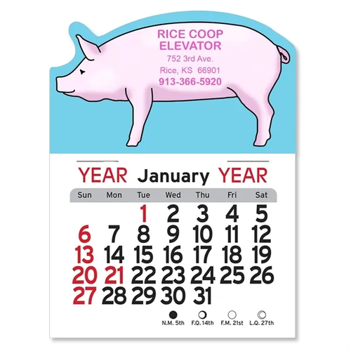 Main photo of Adhesive Peel N Stick® Calendar   Pig