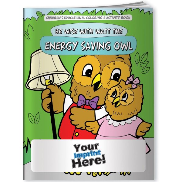 Multicolor color option for Coloring Book   Be Wise With Watt The Energy Saving Owl