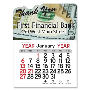 Photo of Adhesive Peel N Stick® Calendar   Thank You