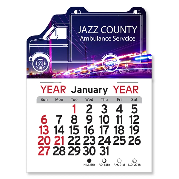 White color option for Adhesive Peel N Stick® Calendar   Ambulance