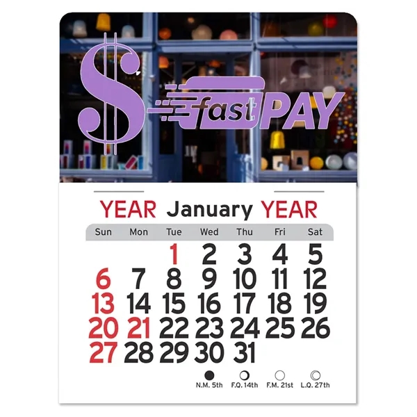 White color option for Adhesive Peel N Stick® Calendar   Dollar Sign