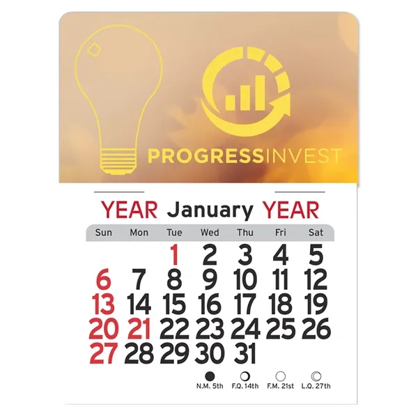 White color option for Adhesive Peel N Stick® Calendar   Light Bulb