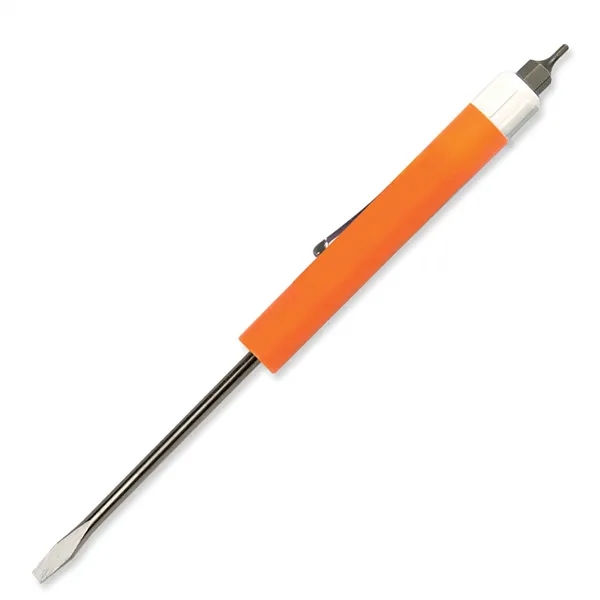 Orange color option for Pocket Screwdriver 1/8" Flat Tip Blade + Hex Bit Top