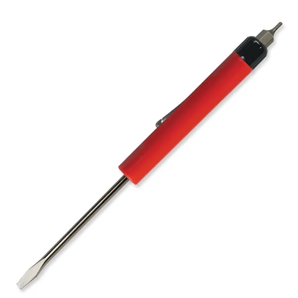 Red color option for Pocket Screwdriver 1/8" Flat Tip Blade + Hex Bit Top