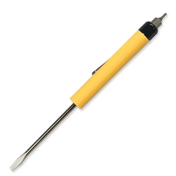 Yellow color option for Pocket Screwdriver 1/8" Flat Tip Blade + Hex Bit Top